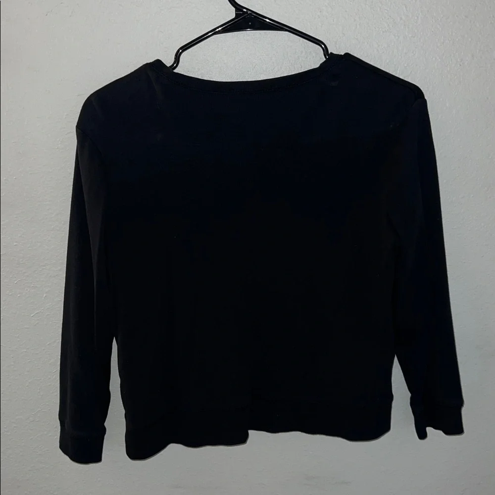 SOLD Rafaella Black Button-Front Cardigan - Picture 5 of 5